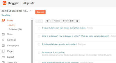 start your own free blog on blogger and publish a post on blogger