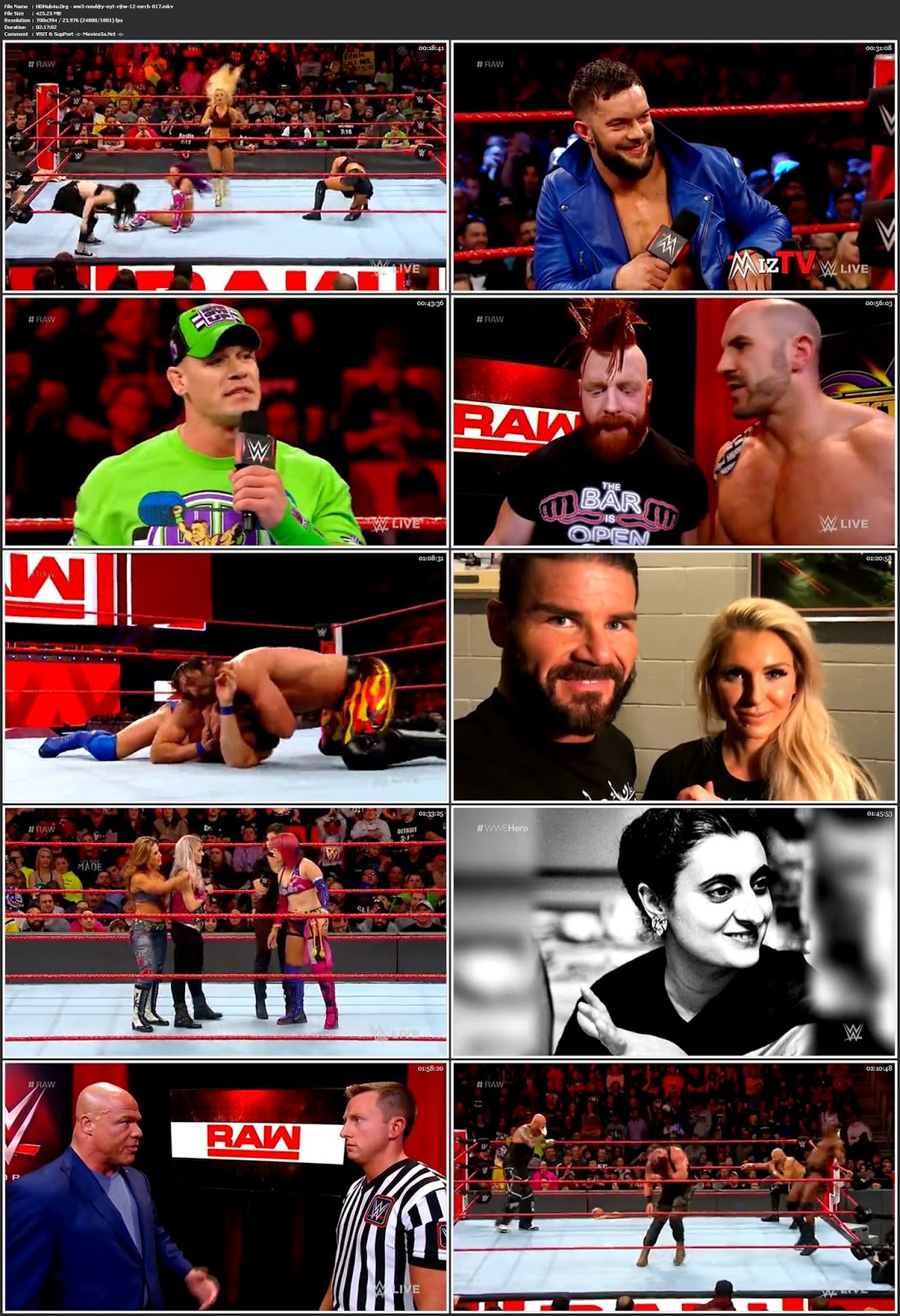 WWE Monday Night Raw 12th March 2018 480p HDTV 400MB