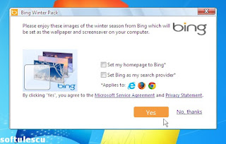 Bing Wallpaper and Screensaver Pack: Winter instalare