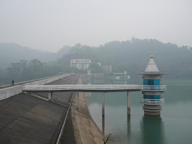 dam at the Changjiang Reservoir in Zhongshan, China