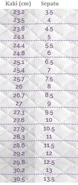 Ukuran Sepatu Uk 6 Sama Dengan - Berbagai Ukuran