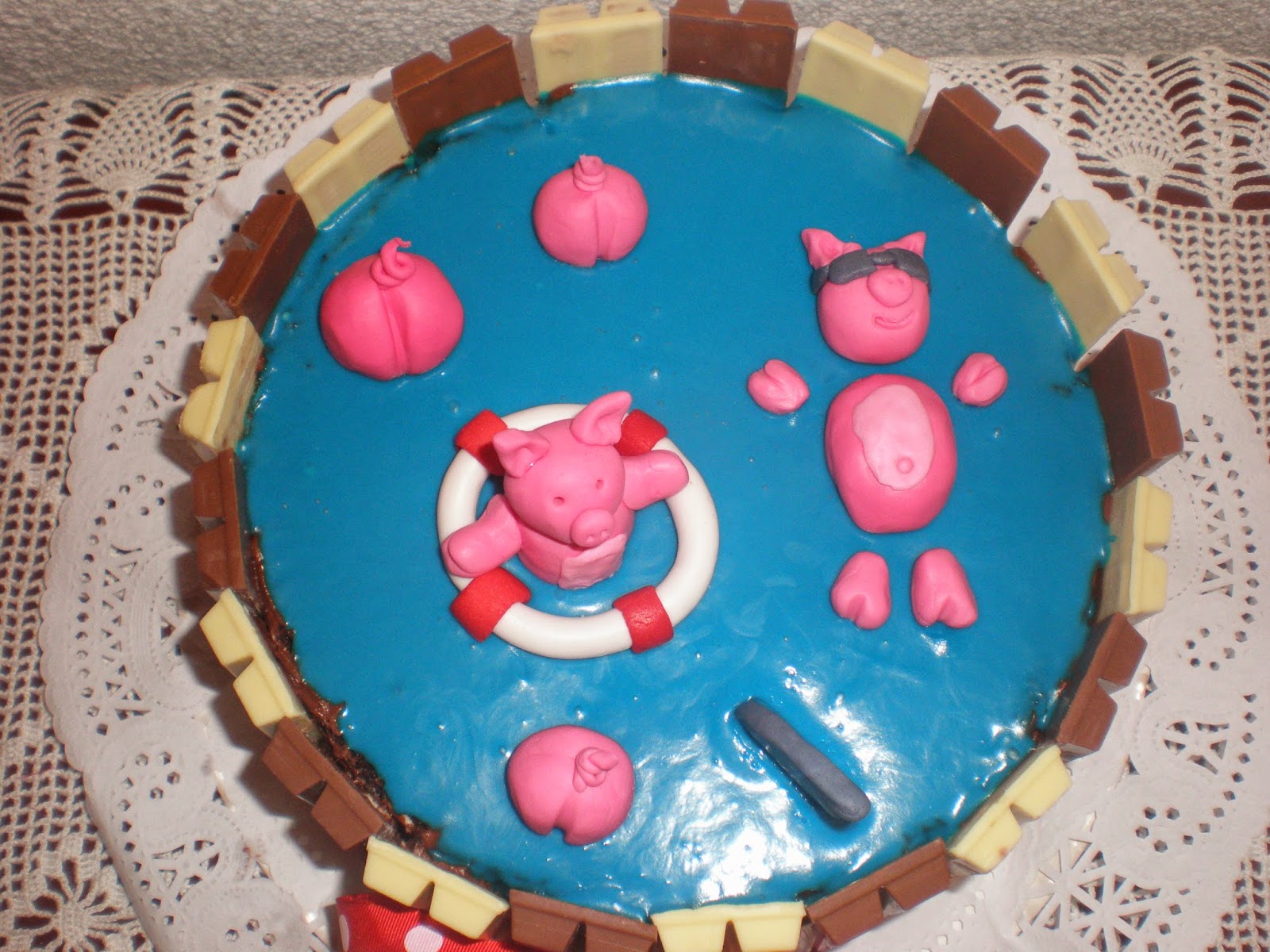 Tarta cerditos Kitkat Genzo en Masterchef