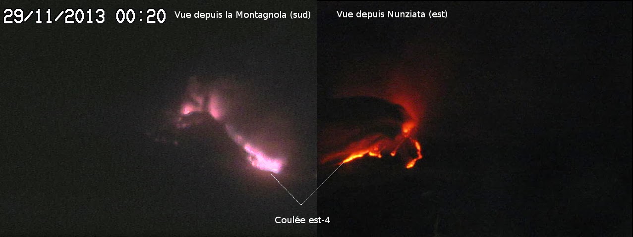 Coulée de lave sur le volcan Etna, 28 novembre 2013 Coulée de lave sur le volcan Etna, 28 novembre 2013