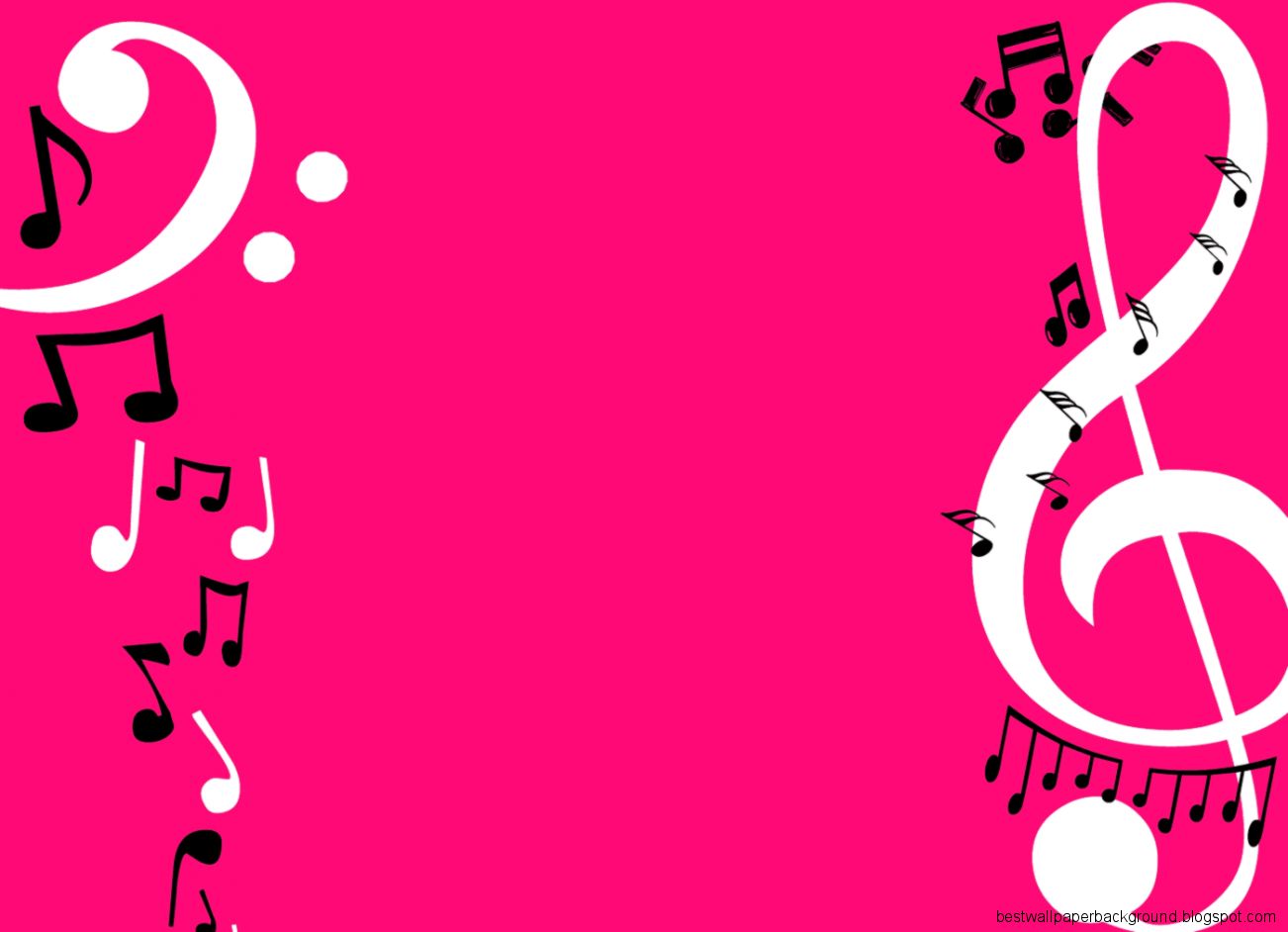 Pink Music Notes