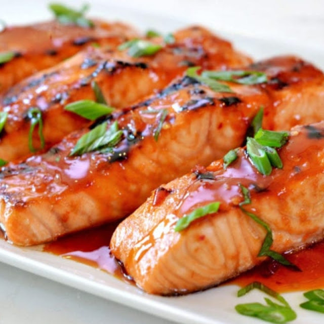 Broiled Salmon With Thai Sweet Glaze Broiled Salmon With Thai Sweet Glaze