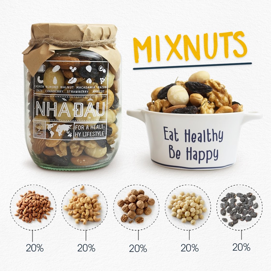 [A36] Mixnuts ăn vặt tự nhiên cho thai nhi tăng cân tốt nhất