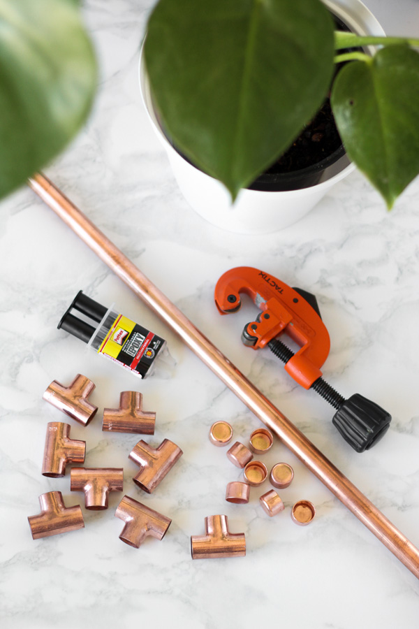 Soporte diy de cobre para tus macetas