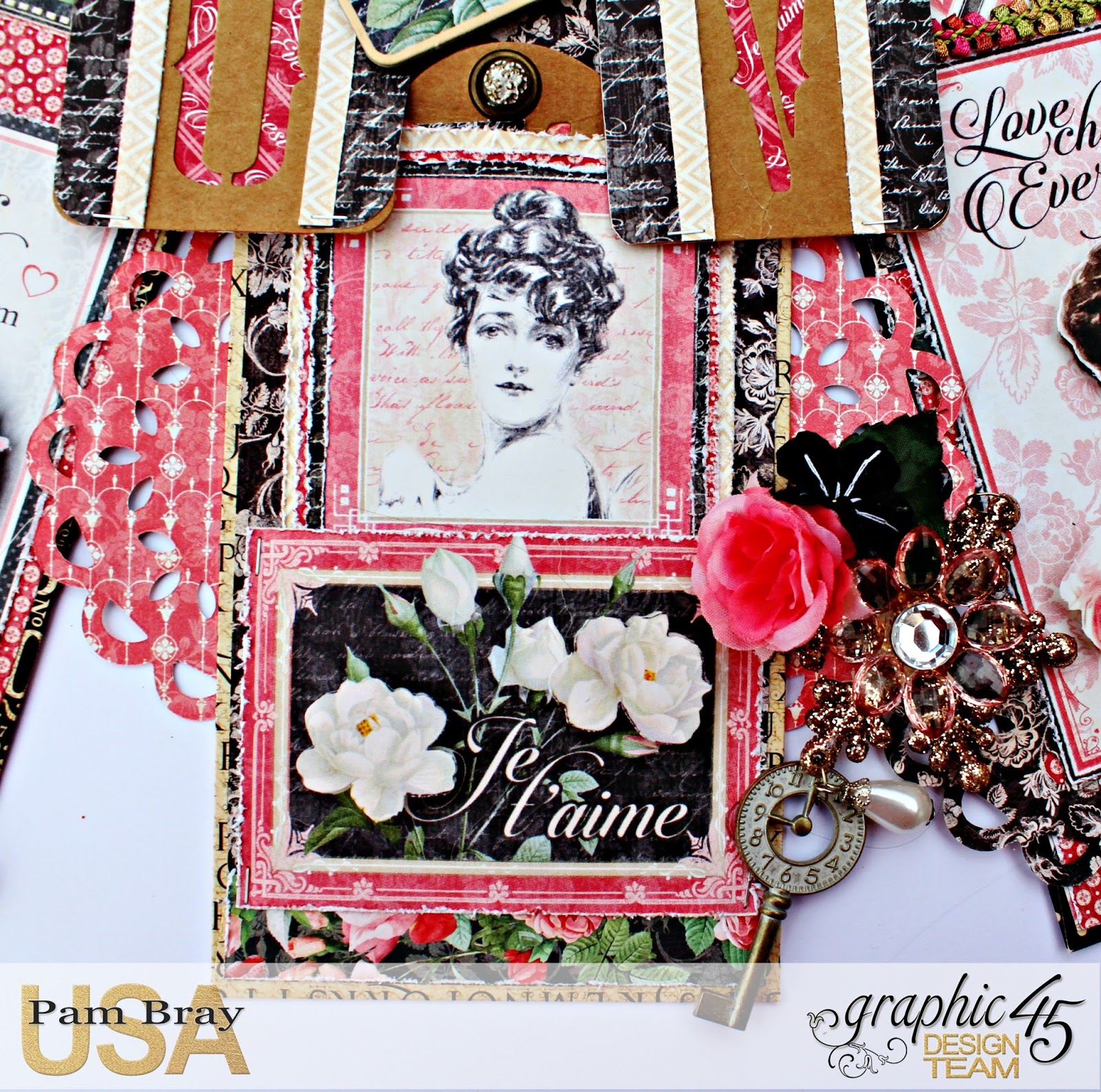 Pam Bray Designs A Girl With Flair Mon Amour Love Banner With
