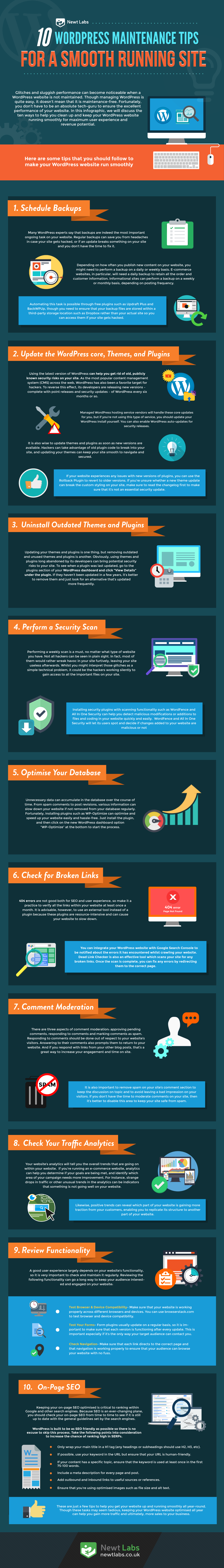 10 WordPress Maintenance Tips For A Smooth Running Site - #Infographic