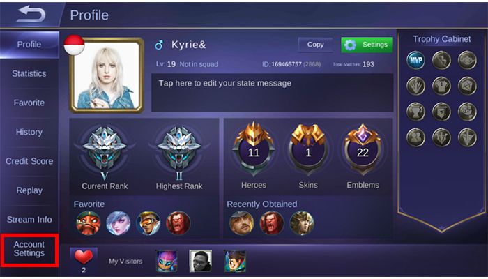 Cara Ganti Akun Mobile Legends