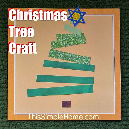 paper strip Christmas tree craft