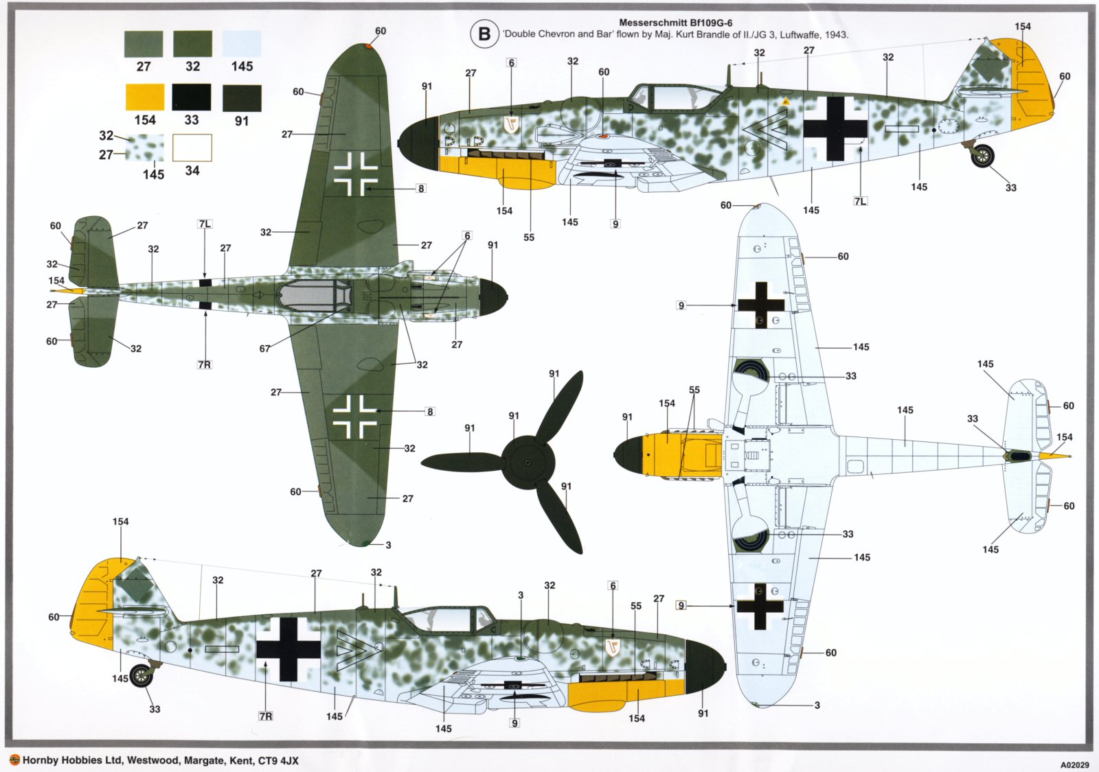 Airfix 1/72 Messershmitt Bf109 G6.