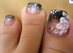 nail bow simple striped tie toe designs creative nails toenail toes toenails polish pedicure pretty feet line acrylic manicure easy