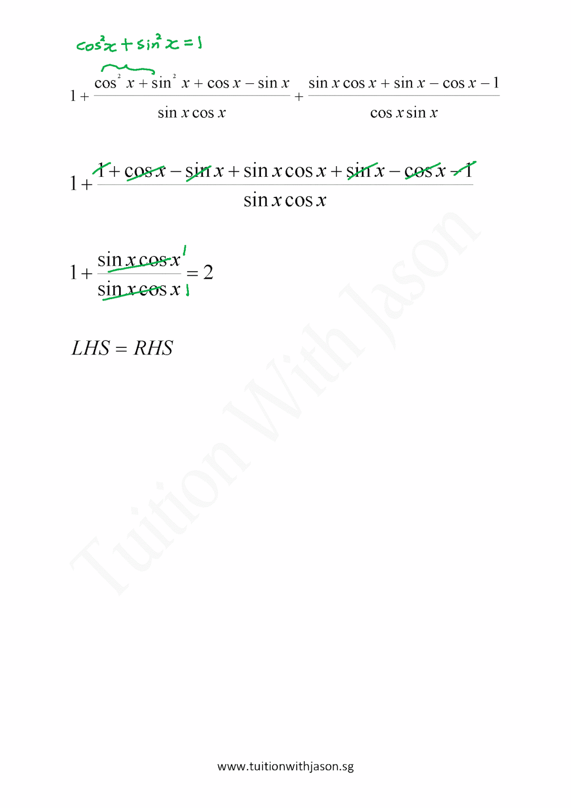 A Math Trigonometry Trigonometric Identities 4 1 Tan X Sec X