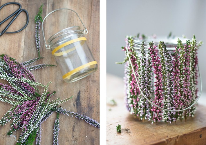 Dos sencillos diy de otoño para decorar portavelas