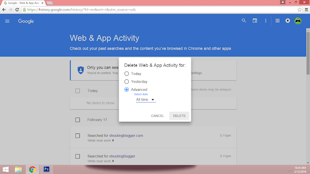 How to Delete all Google Search History From Google Account