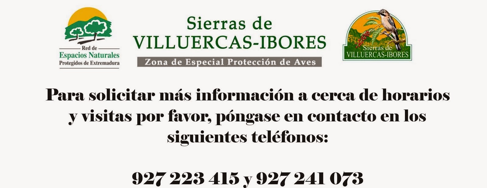 Contacto Centro ZEPA "Sierra de Las Villuercas y Valle del Guadarranque"