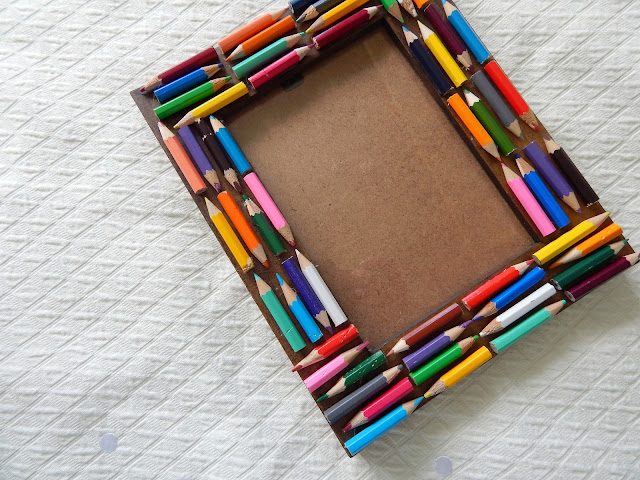 DIY Colouring Pencil Photo Frame