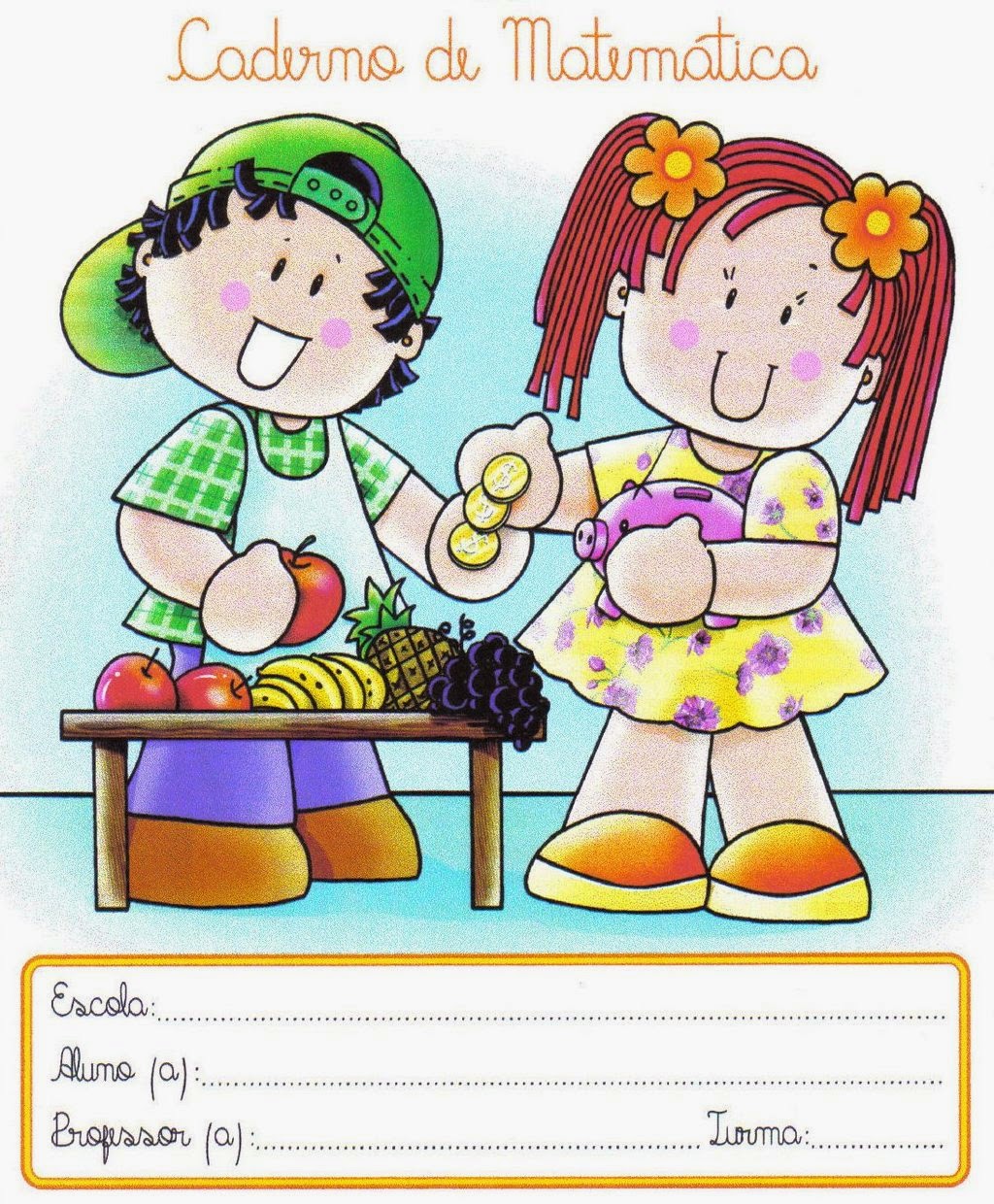 Capinhas de Cadernos Coloridas Infantis Para Imprimir - Desenhos Para ...