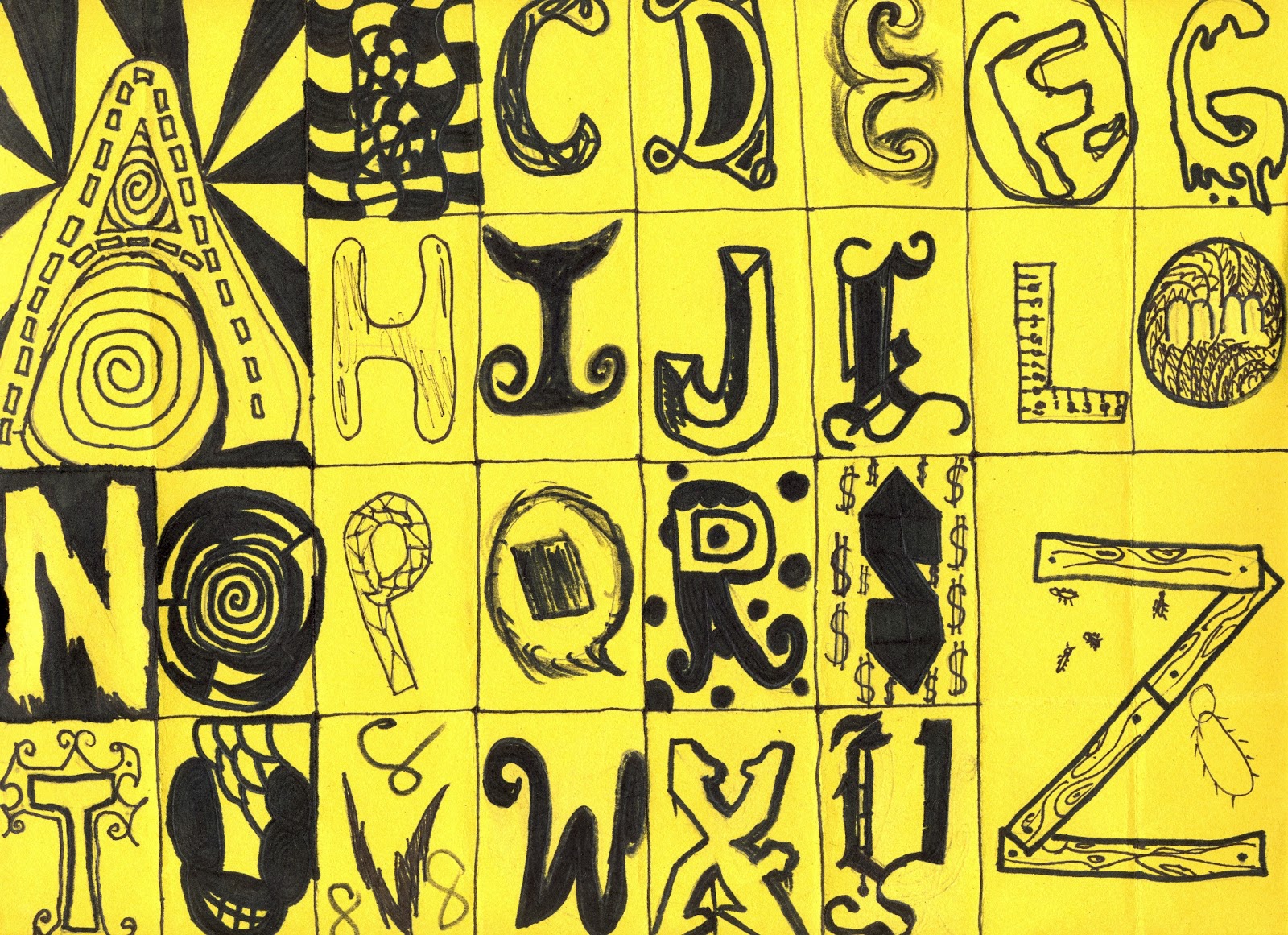 Creative letters a-z image