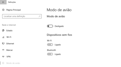 opções do modo avião do windows 10 opções do modo avião do windows 10