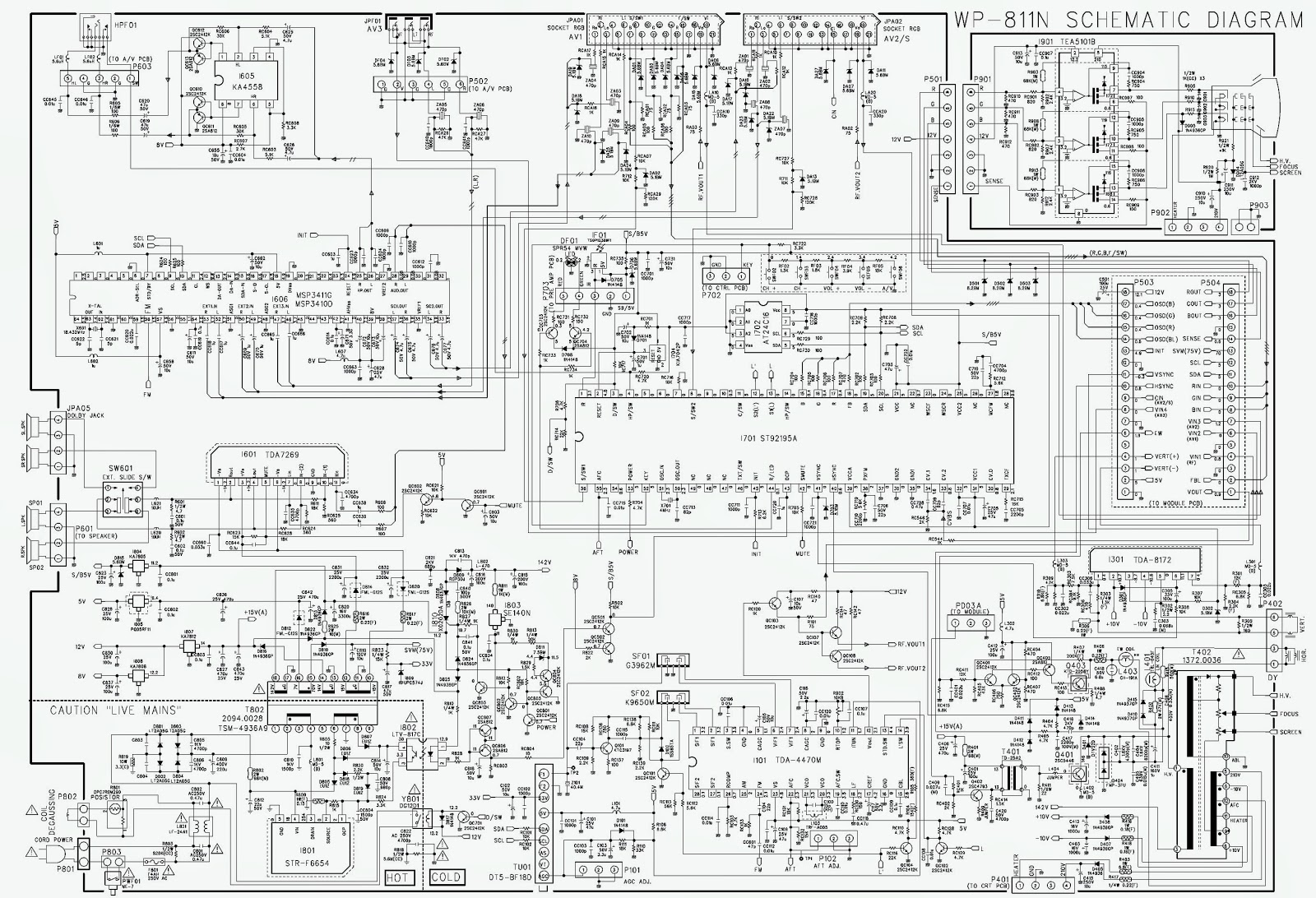 Master Electronics Repair ! DAEWOO 28 INCH CRT TV HOW