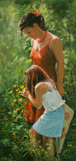 chicas-y-vistas-pintadas-sobre-lienzo mujeres-y-paisajes-pinturas