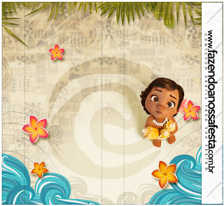 Moana Baby Free Printable  Labels.