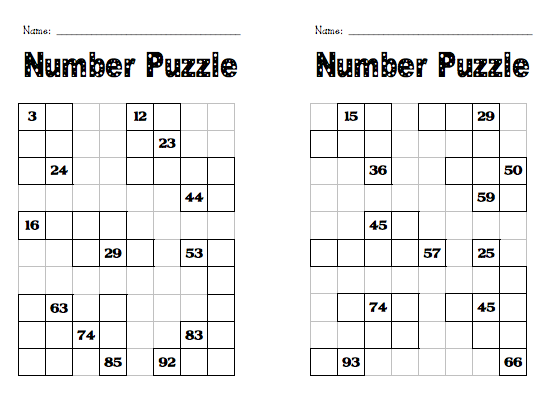 First Grade Honey Bunch Number Puzzles