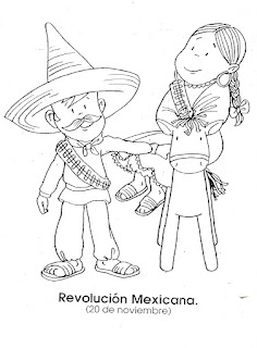 dibujos para colorear de la revolucion mexicana