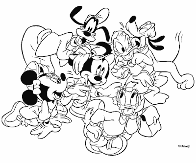 Kentong: Disney Coloring Pages : Mickey Mouse and Family