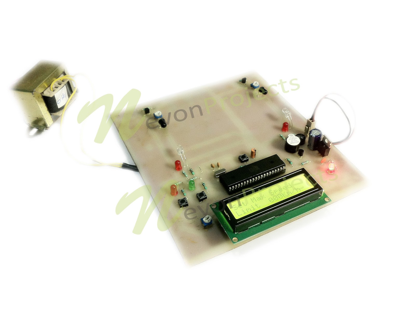 Electronics devices and its circuit diagram: Car Speed Checker With LCD