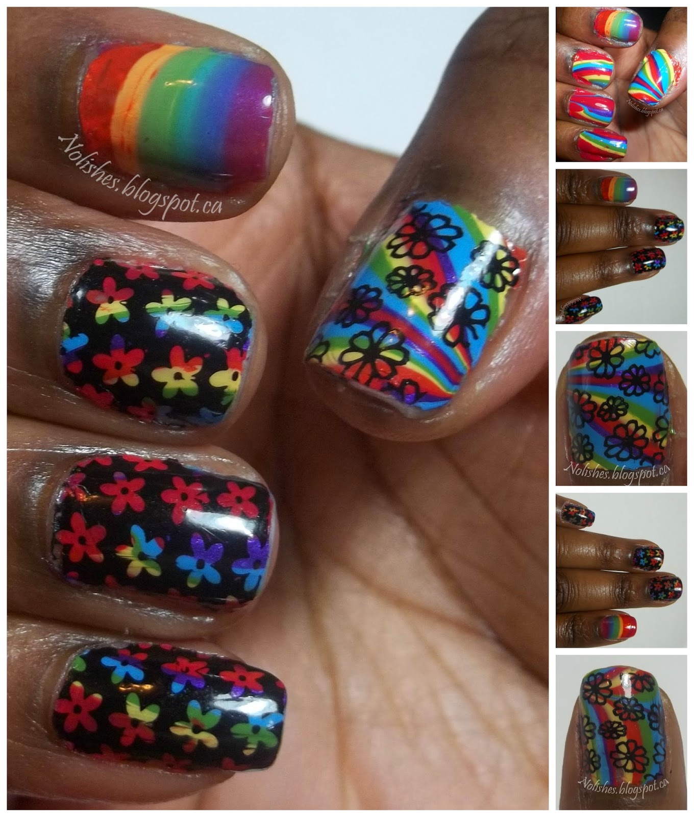 collage of additional photos of the manicure