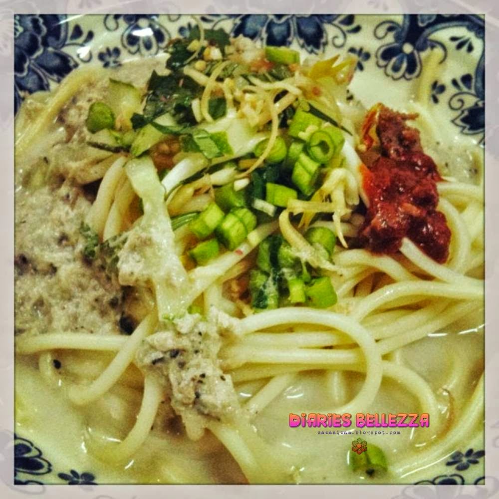 Diaries Bellezza Resepi  Laksa Kuah Putih Terengganu Style