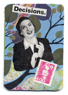 artist trading card with collage