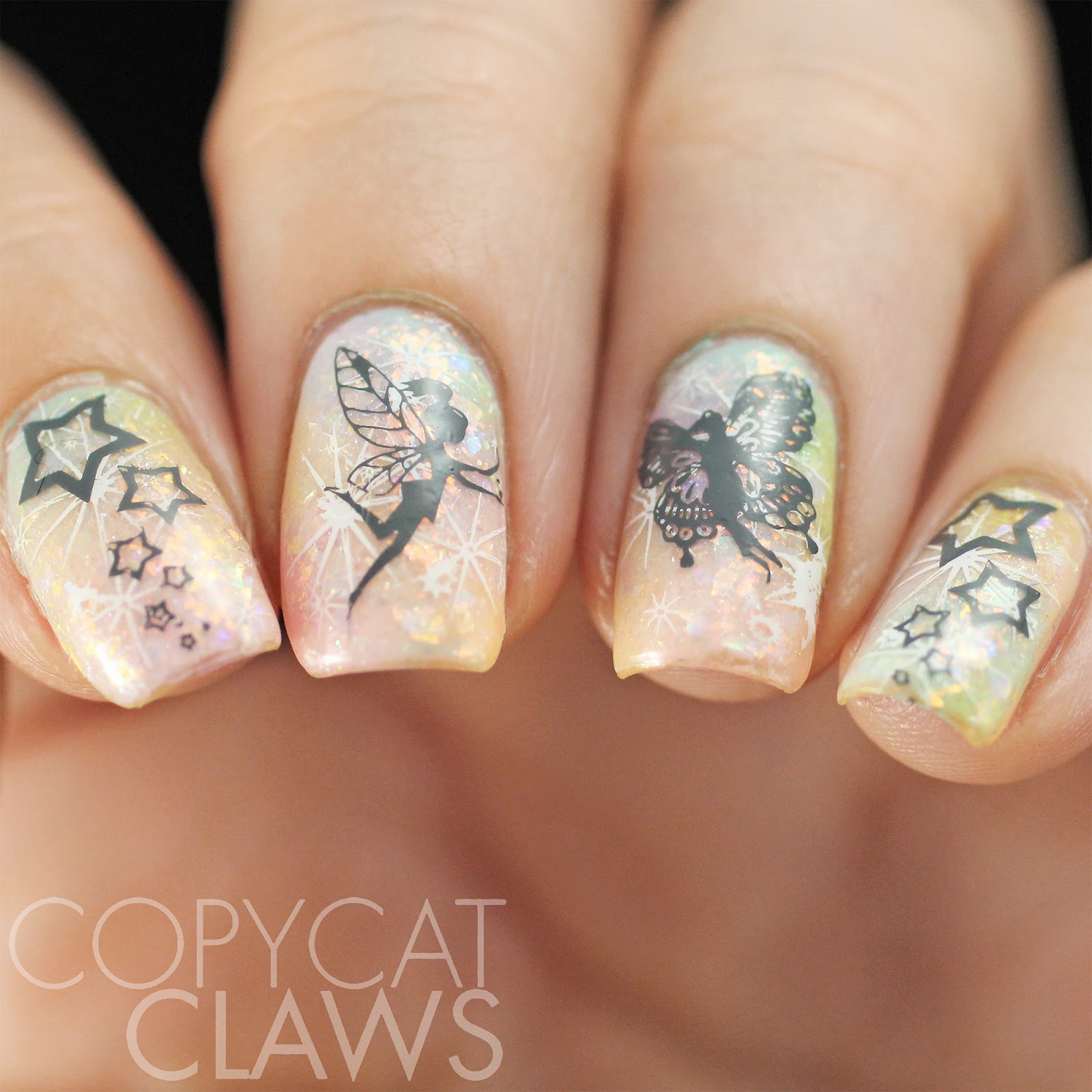 Copycat Claws The Digital Dozen does Whimsy Fairy Nail Stamping