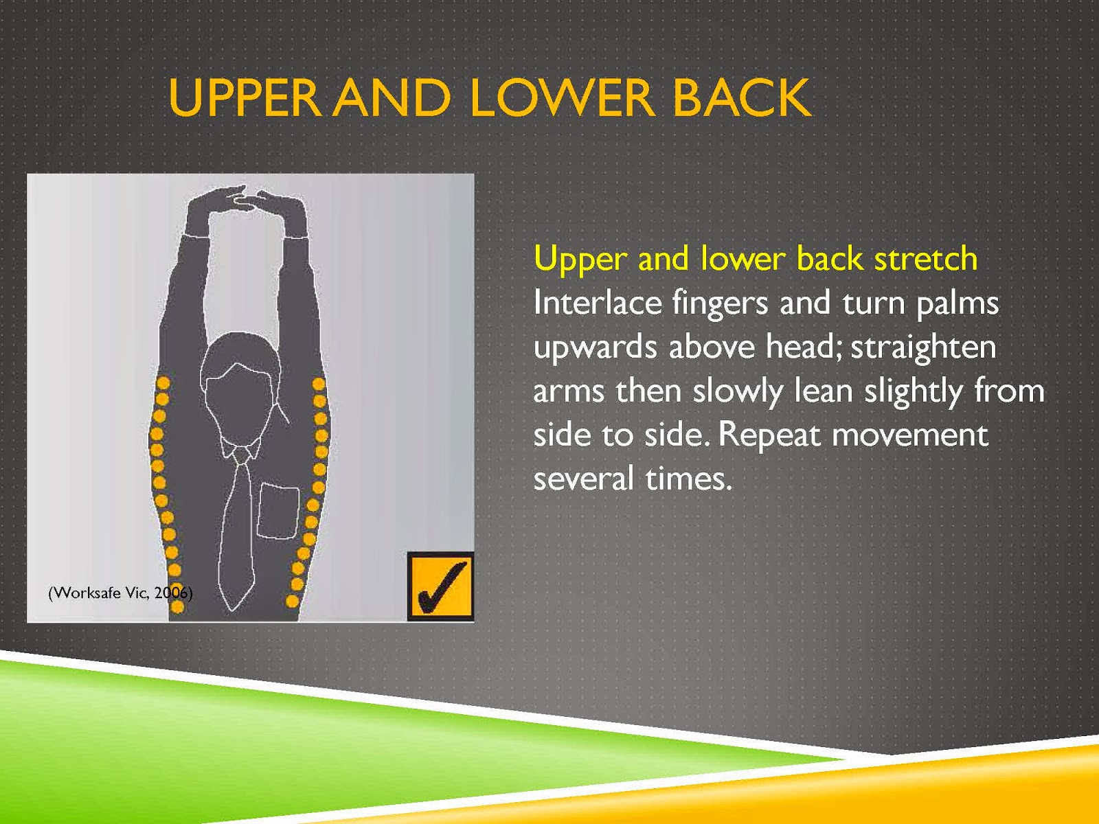 UPPER AND LOWER BACK STRETCH