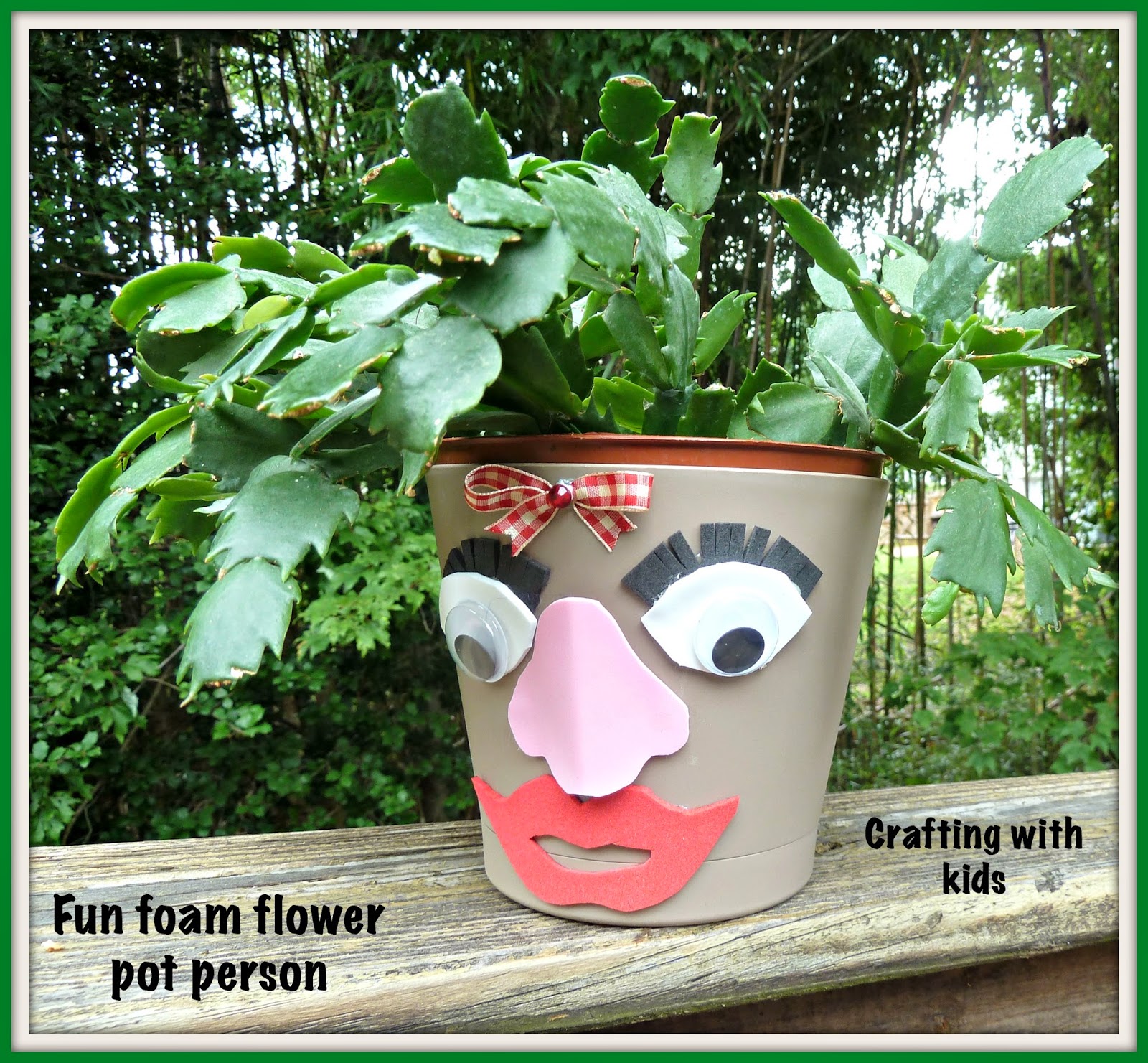 Make it easy crafts Fun foam flowerpot person