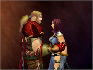 Male embracing Female in World of Warcraft 