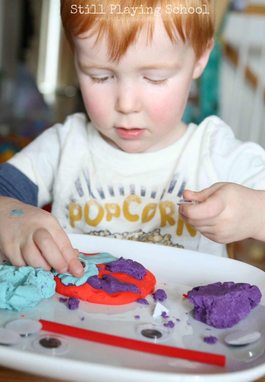 Play Dough Monsters Still Playing School