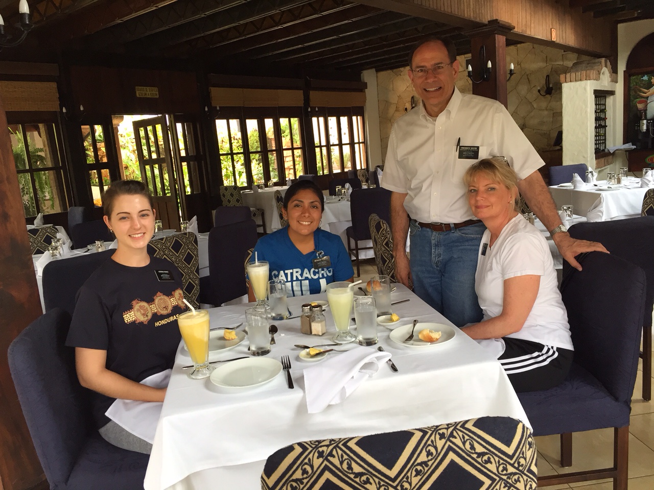 Lunch with Pres & Sis Dester in Copan!