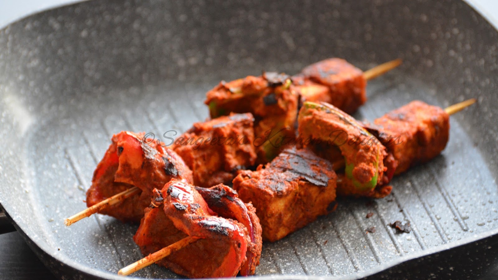 Tofu(Soya Milk Paneer) Tikka Kebab In Two Ways(with oven & without oven)