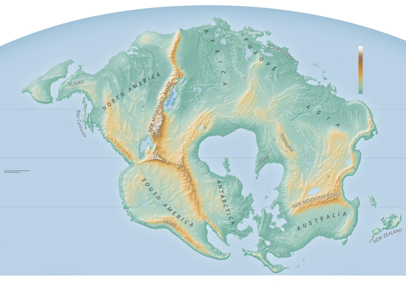 Mappa Pangea Próxima: così il nostro pianeta tra "qualche" milione di anni