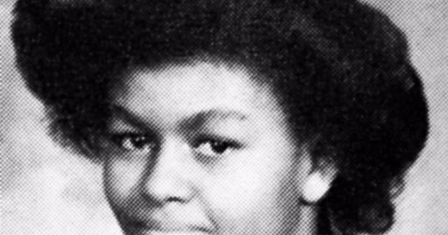 Rare Yearbook Photos of Michelle Obama from Young Magnet 