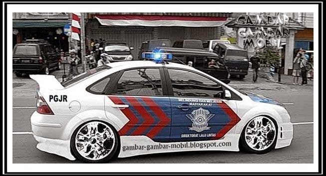 Gambar Mobil Polisi Foto Patroli Kartun