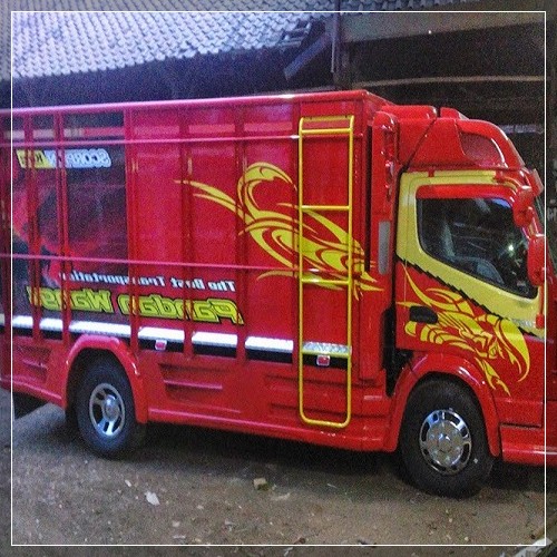 30 gambar modifikasi truk canter dengan full variasi ceper bemper bak