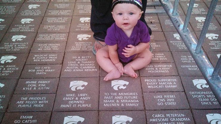 Claire and our K-State Brick