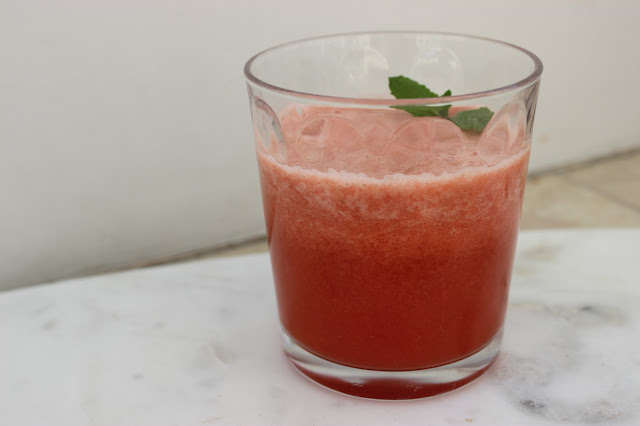 strawberry pineapple and mint summer juice