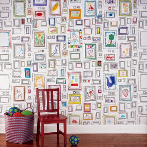 Золотые буквы: Обои для рисования в детскую