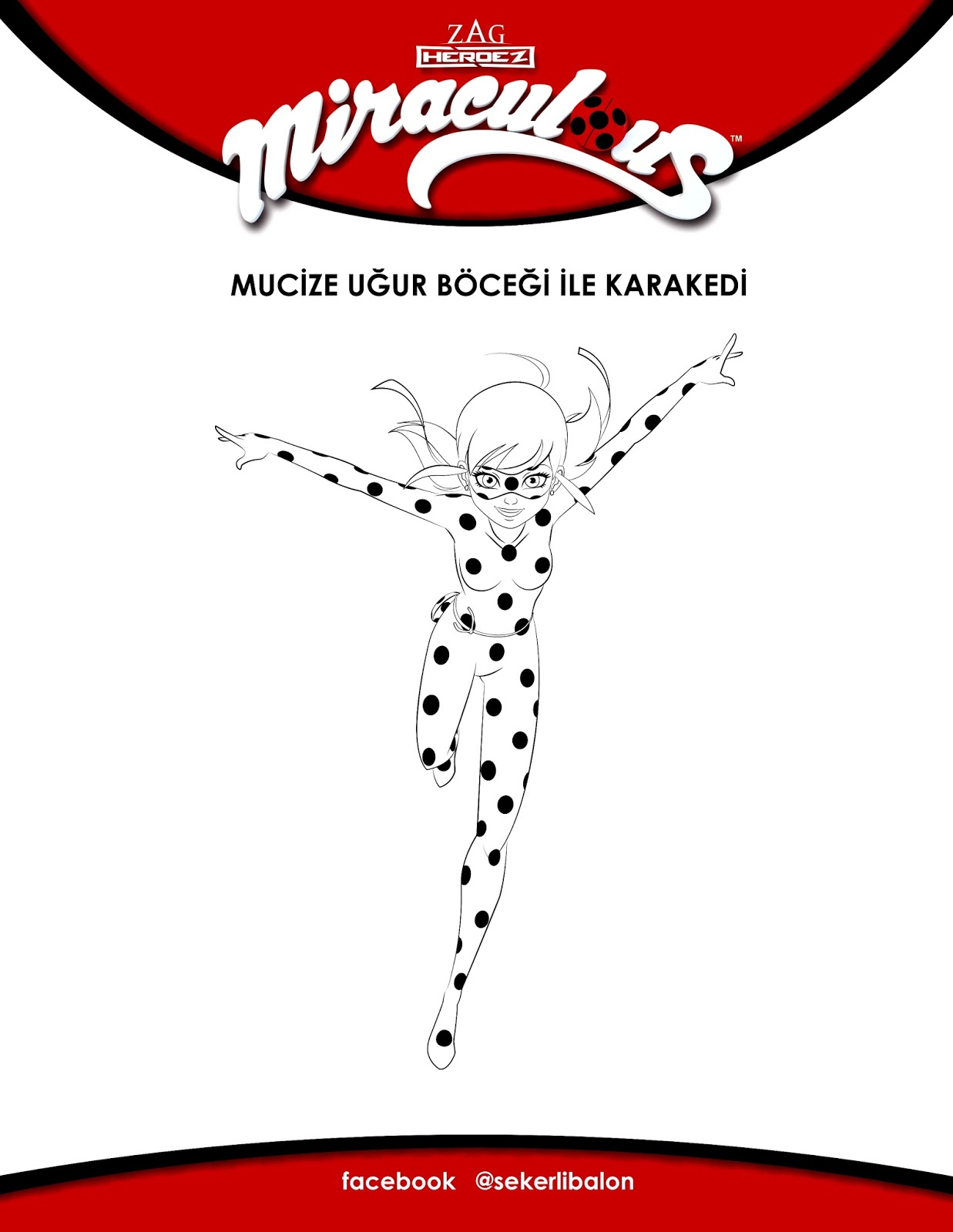 Şekerli Balon Mucize Uğur Böceği ile Kara Kedi Boyama